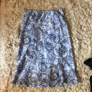 Y2K patterned flowy skirt
